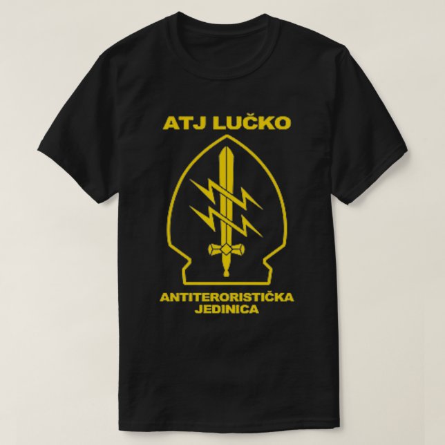 Kroatische Polizei ATJ LUCKO Specijalna Policija T T-Shirt (Design vorne)