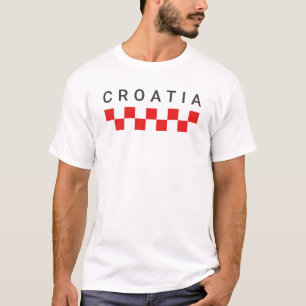 Kroatische rote Quadrate T-Shirt