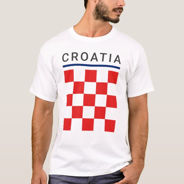 Kroatische Schachbrett T-Shirt (Vorderseite)