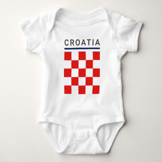 Kroatische Schachbrettmuster Baby Strampler