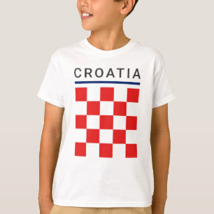 Kroatische Schachbrettmuster T-Shirt
