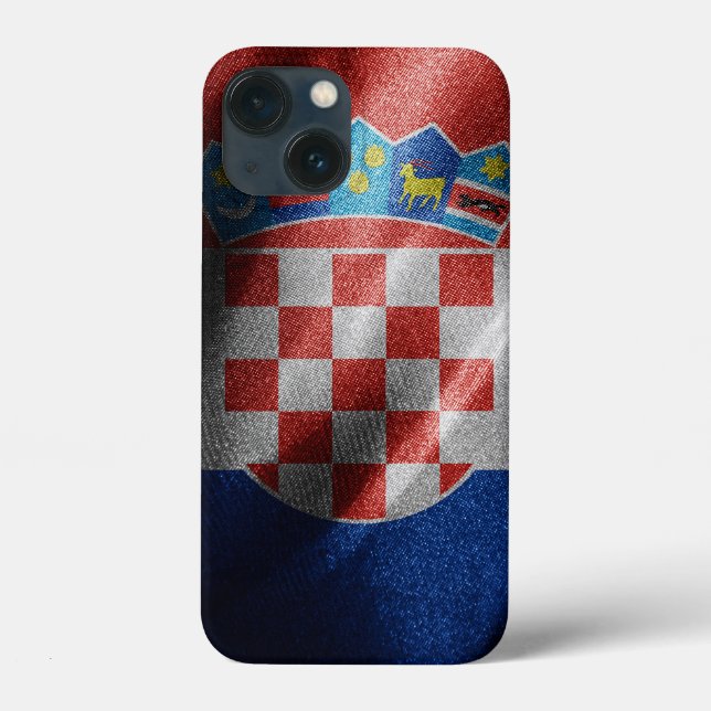 Kroatische Seidenflagge Case-Mate iPhone Hülle (Rückseite)
