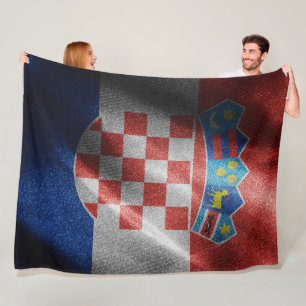 Kroatische Seidenflagge Fleecedecke