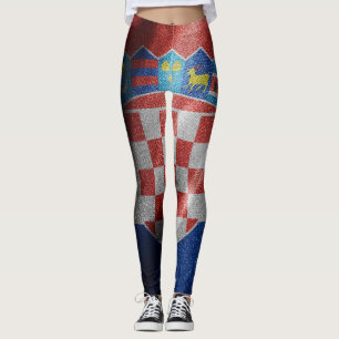 Kroatische Seidenflagge Leggings