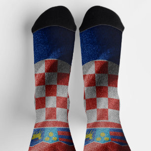 Kroatische Seidenflagge Socken