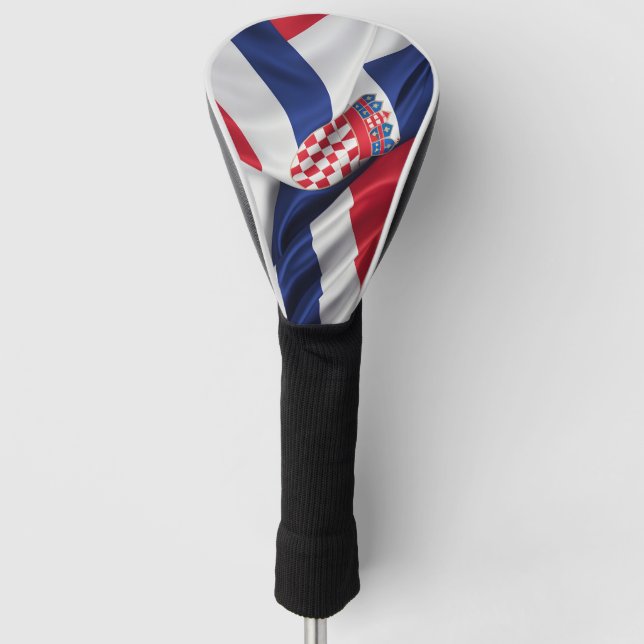 Kroatische Seidenstruktur Golf Headcover (Vorderseite)