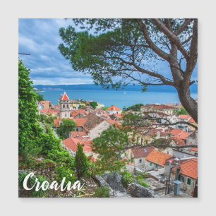 Kroatische Stadt Omis. Magnetkarte