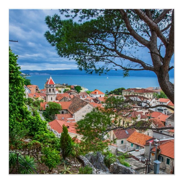 Kroatische Stadt Omis Poster (Vorderseite)