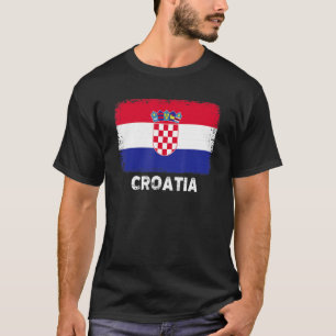 Kroatische Völker Vintage kroatische Flagge T-Shirt