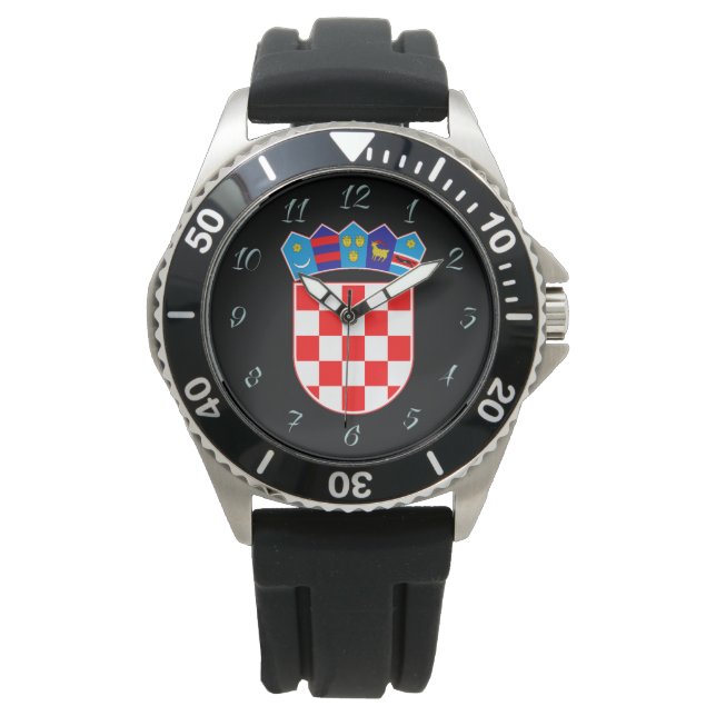 Kroatische Wappen Armbanduhr (Vorderseite)