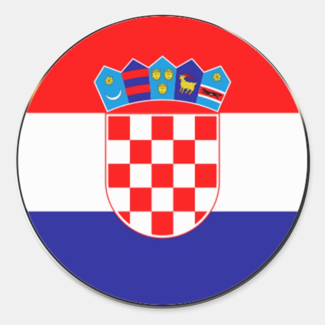 Kroatische Wappen | Hrvatski grab Runder Aufkleber (Vorderseite)