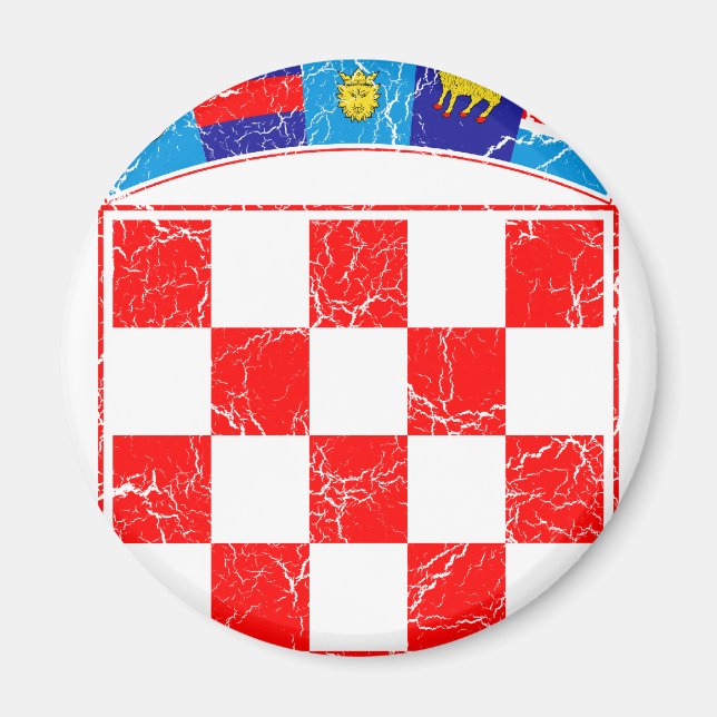 Kroatische Wappendecke Magnet (Vorne)
