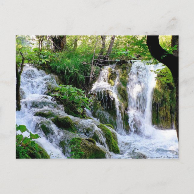 Kroatische Wasserfall Postkarte (Vorderseite)
