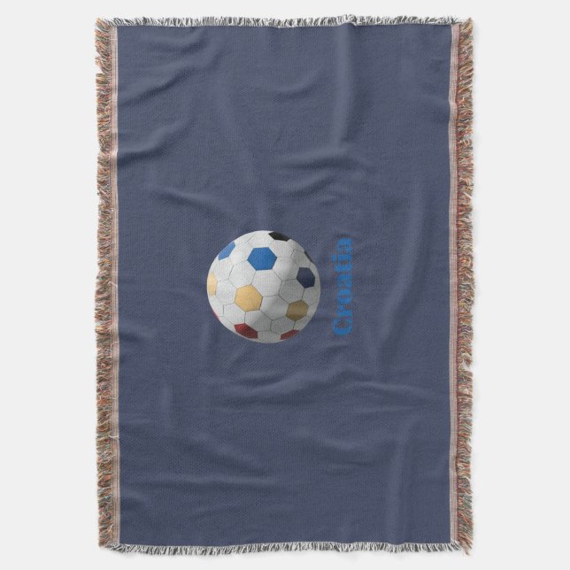 Kroatischer Fußball Decke (Vorderseite Vertikal)