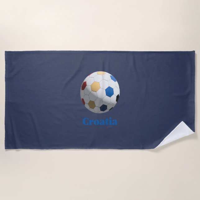 Kroatischer Fußball Strandtuch (Vorderseite)