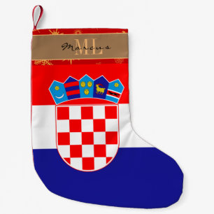 Kroatischer Strumpf für die Flagge, Kroatien, Mono Kleiner Weihnachtsstrumpf