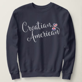 Kroatisches Amerikaner Entwinted Herz-Sweatshirt Sweatshirt