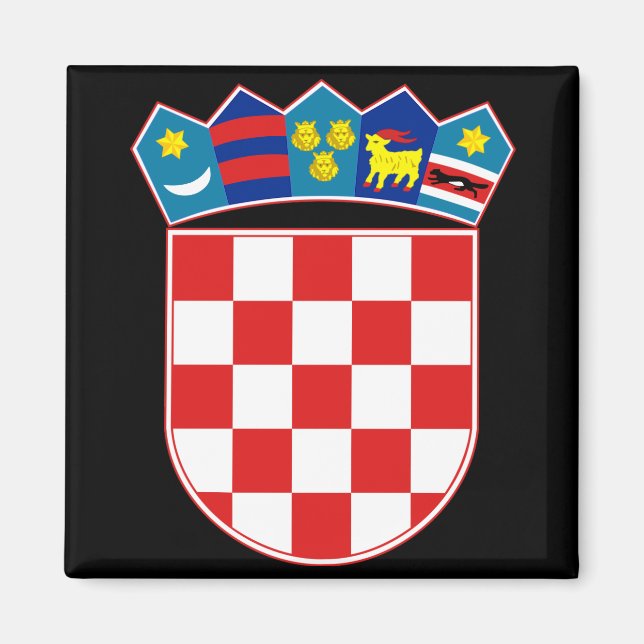 Kroatisches Emblem Magnet (Vorne)