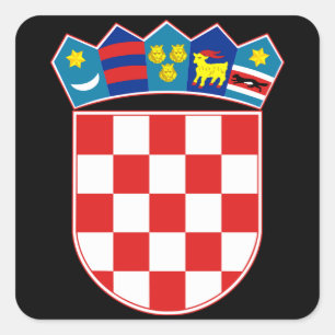 Kroatisches Emblem Quadratischer Aufkleber