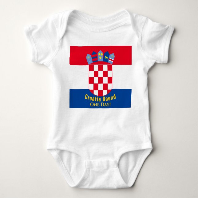 Kroatisches Flaggendesign Baby Strampler (Vorderseite)