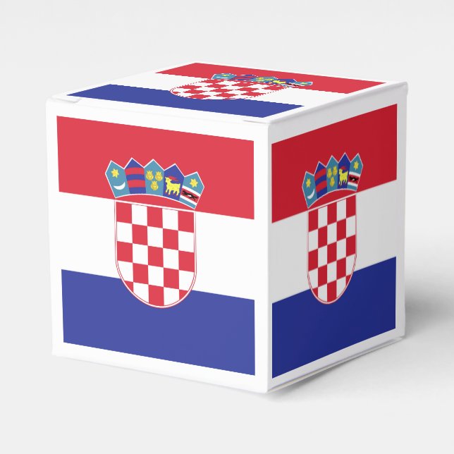 Kroatisches Flaggenzeichen Geschenkschachtel (Vorderseite)