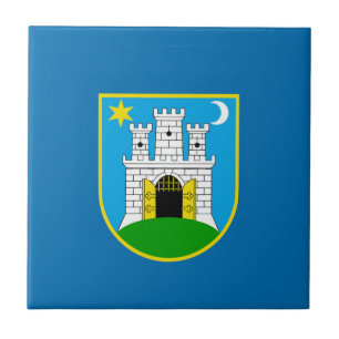 Kroatisches Symbol der Zagreber Stadtflagge Fliese