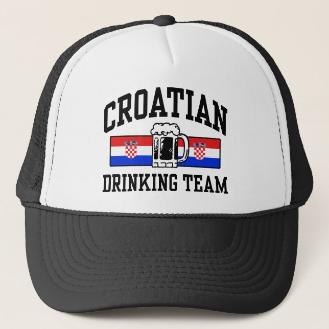 kroatisches Trinkteam Truckerkappe (Vorderseite)