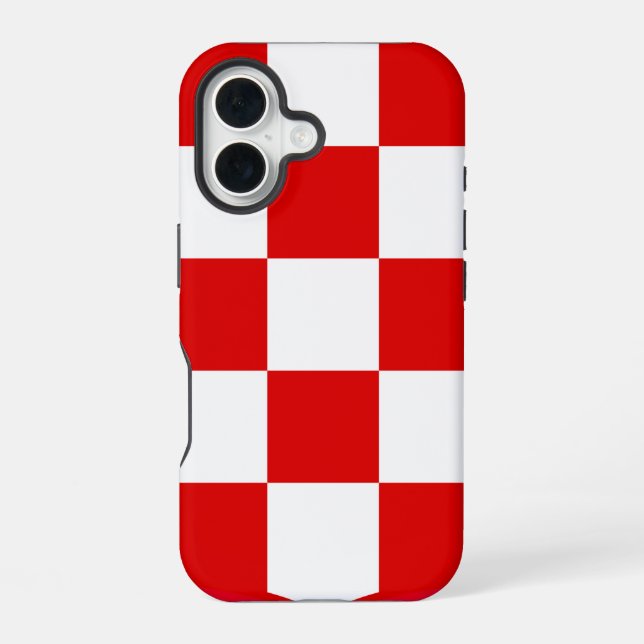 Kroatisches Wappenmuster iPhone 16 Hülle (Rückseite)