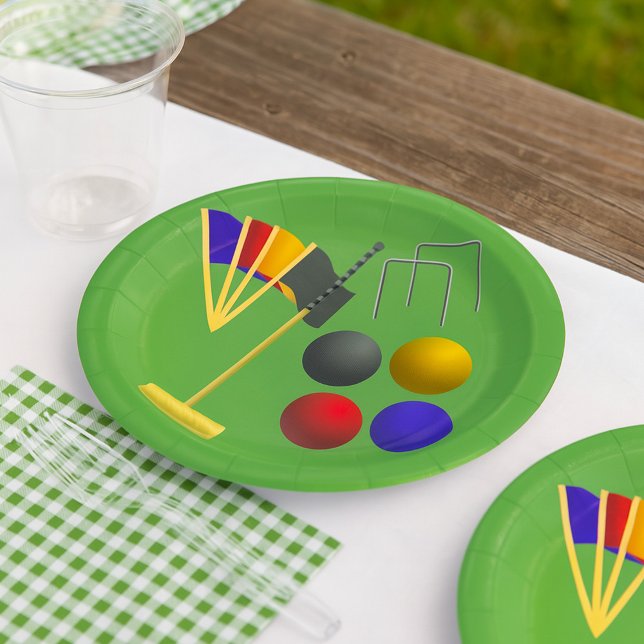 Krocket-Spiele Papierplatten Pappteller (Von Creator hochgeladen)