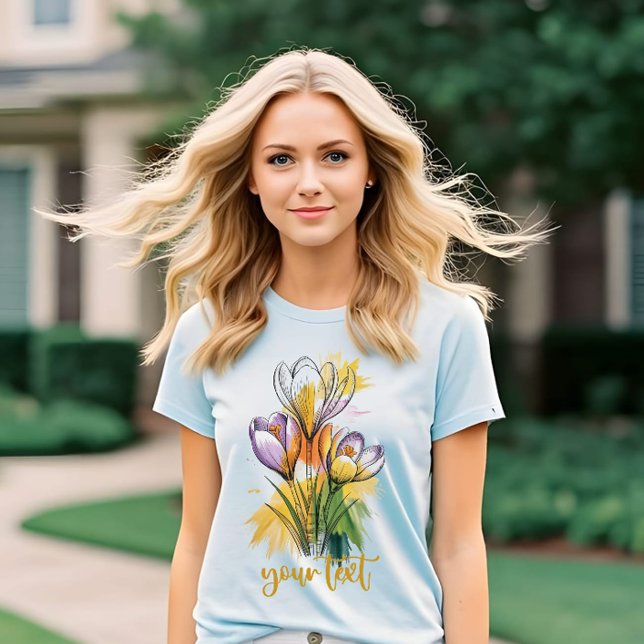 Krocuses Blumenmädchen  T-Shirt (enjoy originality)