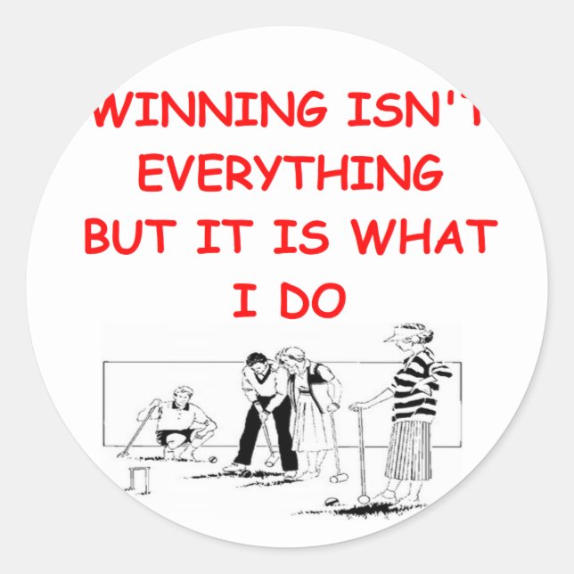 Krokett Runder Aufkleber (Vorderseite)