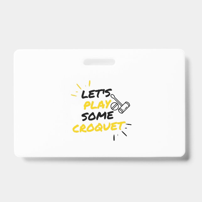 Krokettenspieler Ausweis (Vorderseite)
