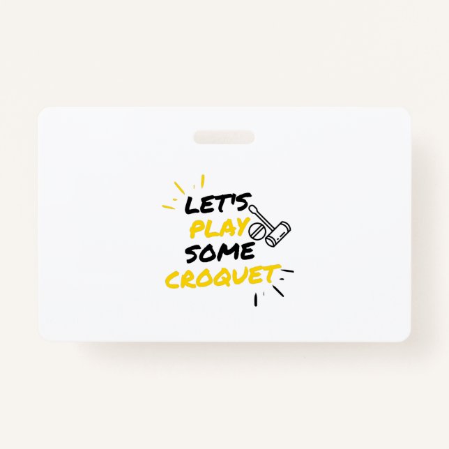 Krokettenspieler Ausweis (Vorderseite)