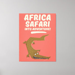 Krokodil Afrika Safari Poster! Leinwanddruck