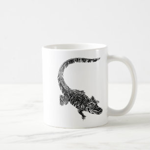 Krokodil Alligator Motiv Reptil Zähne Tier Krokodi Kaffeetasse