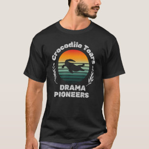 Krokodil-Alligatoren Silhouette Reptil T-Shirt