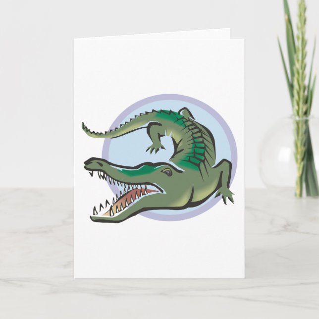 Krokodil-/Alligatorkreislaufdesign Karte (Vorderseite)