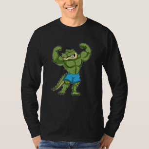 Krokodil als Bodybuilder extrem T-Shirt
