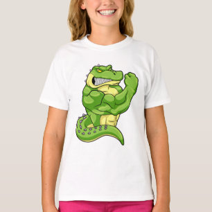 Krokodil als Bodybuilder & große Muskeln T-Shirt