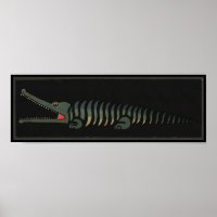 Krokodil - Antiquariatsbuch-Illustration