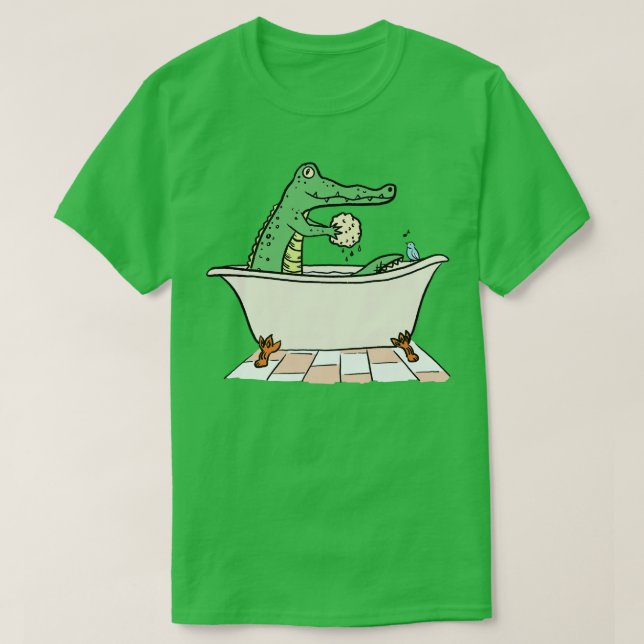 Krokodil Badezeit T-Shirt (Design vorne)