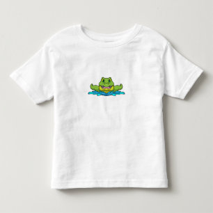 Krokodil beim Schwimmen im Wasser Kleinkind T-shirt