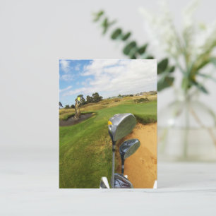 Krokodil, der einen Golfball fängt, Postkarte
