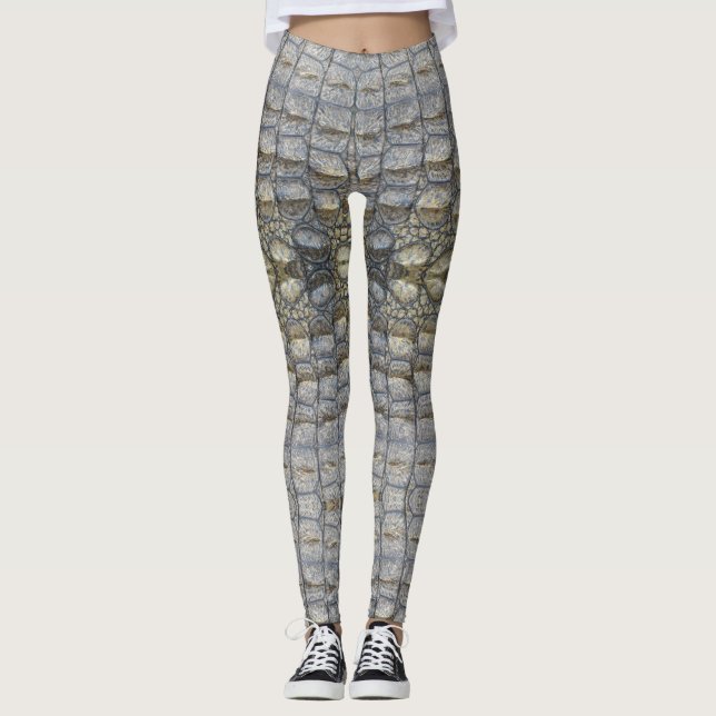 Krokodil-Druck Leggings (Vorderseite)