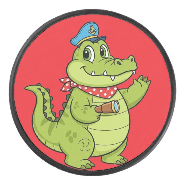 Krokodil Eishockey Puck (Vorderseite)