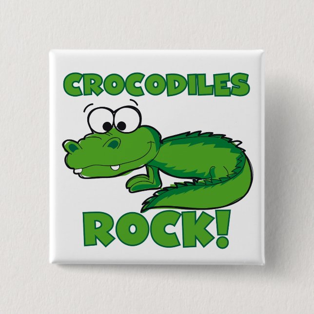 Krokodil-Felsen Button (Vorderseite)