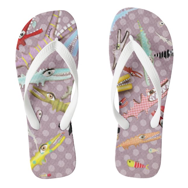Krokodil Flip Flops (Fußbett)