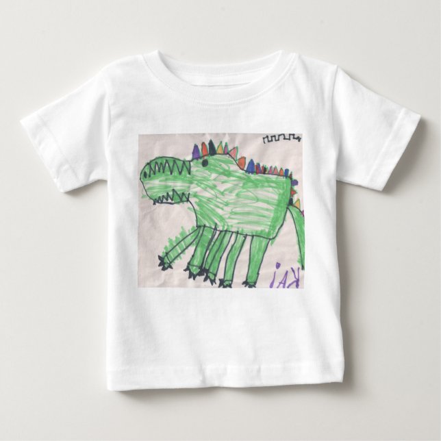 Krokodil für Babys durch DesignsByKai Baby T-shirt (Vorderseite)