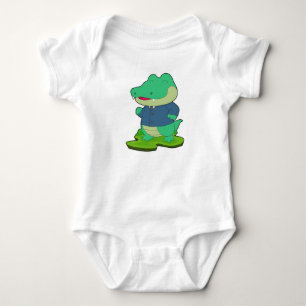 Krokodil Futterjacke Hochzeit Baby Strampler