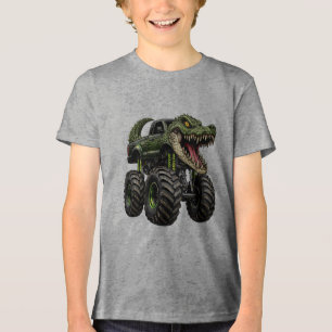 Krokodil-Gelände-Monstertruck Tri-Blend Shirt